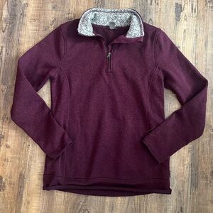 Eddie Bauer Purple Cowl Neck Sweater